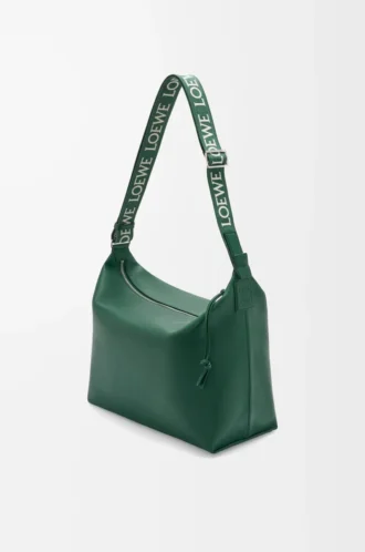 Cubi Crossbody-Tasche aus geschmeidigem, glattem Kalbsleder und Jacquard Evergreen Cubi Crossbody-Tasche aus geschmeidigem, glattem Kalbsleder und Jacquard Evergreen