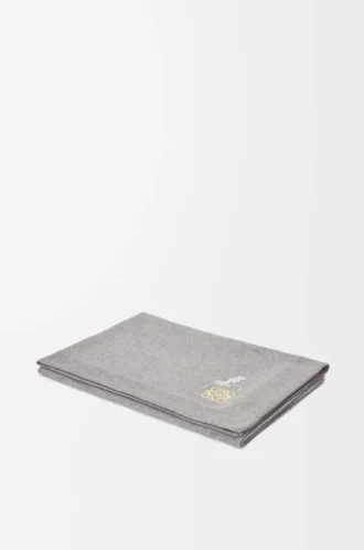 Decke aus Kaschmir mit Tintenfisch-Motiv Grau Decke aus Kaschmir mit Tintenfisch-Motiv Grau