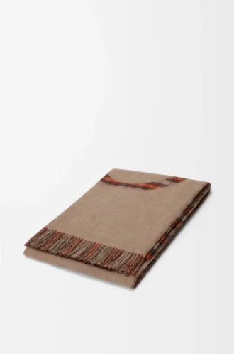 Decke aus Wolle und Kaschmir Beige/Orange Decke aus Wolle und Kaschmir Beige/Orange