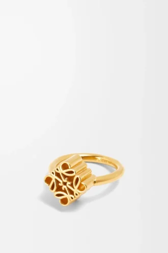 Einzelner Anagram-Ring aus Sterlingsilber Gold
