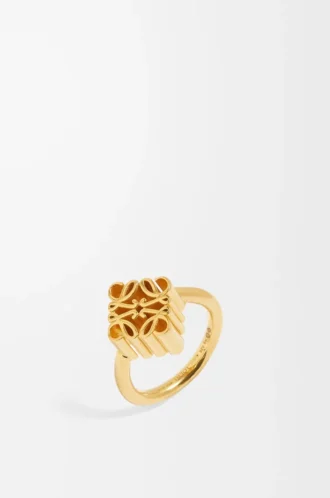Einzelner Anagram-Ring aus Sterlingsilber Gold
