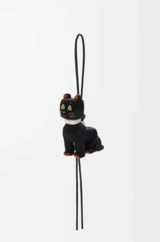 Futurist Cat Anhänger aus Filz Schwarz/Orange Futurist Cat Anhänger aus Filz Schwarz/Orange
