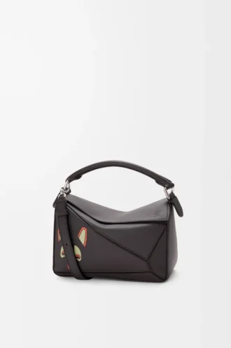 Futurist Cat kleine Puzzle-Tasche aus klassischem Kalbsleder in Dunkelbraun Futurist Cat kleine Puzzle-Tasche aus klassischem Kalbsleder in Dunkelbraun