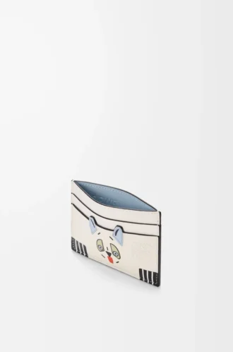 Futurist Cat schlichter Kartenhalter aus klassischem Kalbsleder in Soft White Futurist Cat schlichter Kartenhalter aus klassischem Kalbsleder in Soft White