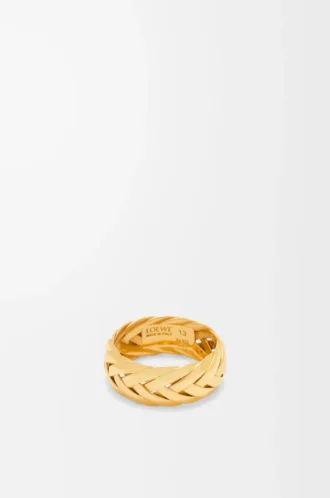 Geflochtener Ring aus Sterlingsilber Gold Geflochtener Ring aus Sterlingsilber Gold