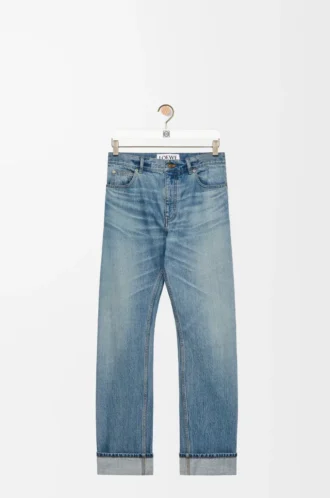 Gerade geschnittene Jeans aus Denim in Vintage Blue Gerade geschnittene Jeans aus Denim in Vintage Blue