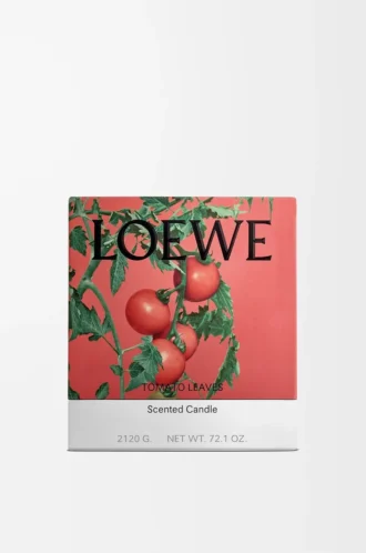 Große Kerze „Tomato Leaves” in Rot