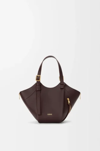 Hammock Flip Tasche aus klassischem Kalbsleder in Dark Chestnut
