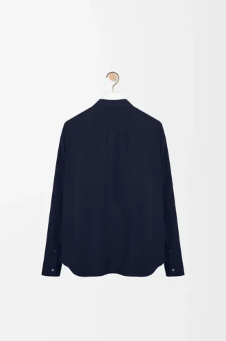 Hemd aus Baumwolle Marineblau
