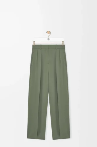 Hose aus Stretch-Viskose in Hellkaki