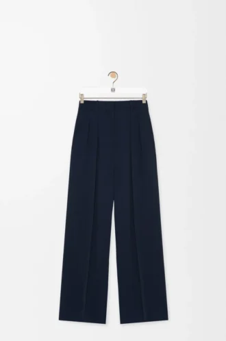 Hose aus Stretch-Viskose Mitternachtsblau