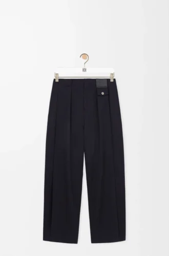 Hose aus Wolle Dunkelblau