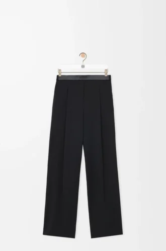 Hose aus Wolle Schwarz