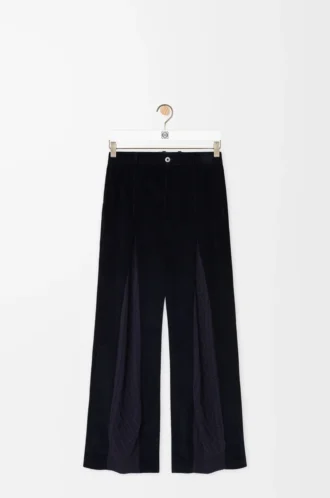 Hybridhose aus Baumwolle und Wolle Dunkelblau/Marineblau