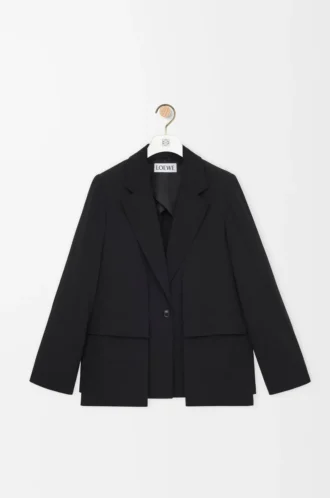 Jacke aus Wolle Schwarz
