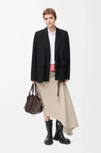 Jacke aus Wolle Schwarz
