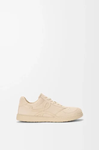 Jambo Sneaker aus Kalbswildleder Oat Milk