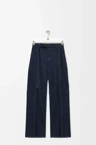 Jeans mit Gürtel in Indigo Blue
