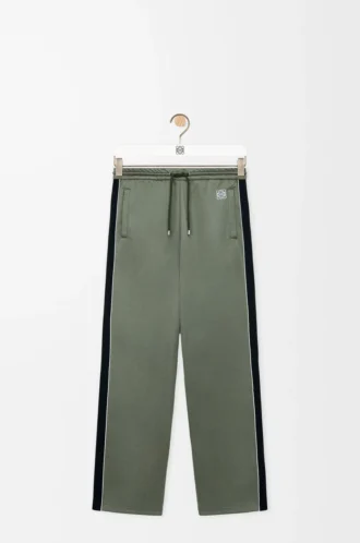 Jogginghose aus technischem Jersey in Khaki-Grün