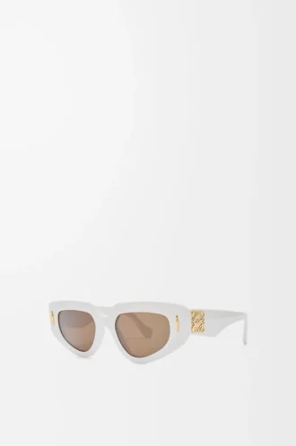 Kleine Butterfly Screen Sonnenbrille, einfarbig weiß