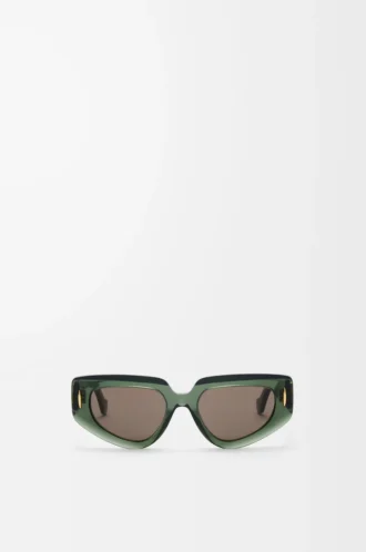 Kleine Butterfly Screen Sonnenbrille Transparent Dunkelgrün