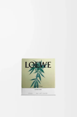 Kleine Duftkerze mit Marihuana-Duft Dunkelgrün