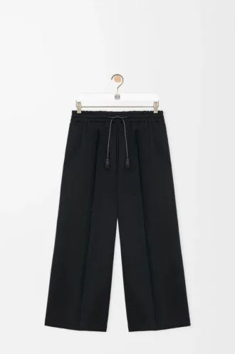 Kurze Hose aus Stretch-Viskose Schwarz