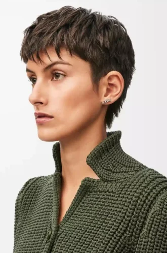 LOEWE Graphic Einzelohrring aus Sterlingsilber Silber
