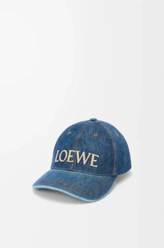 LOEWE-Kappe aus Denim in Denim Blue