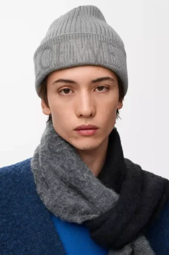 LOEWE-Mütze aus Wolle in Grau
