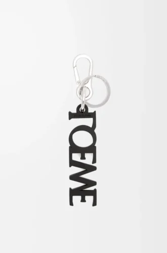 LOEWE Signature-Anhänger aus glattem Kalbsleder Schwarz