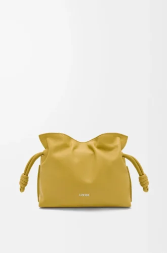 Mini-Clutch Flamenco aus Nappakalbsleder Ginger