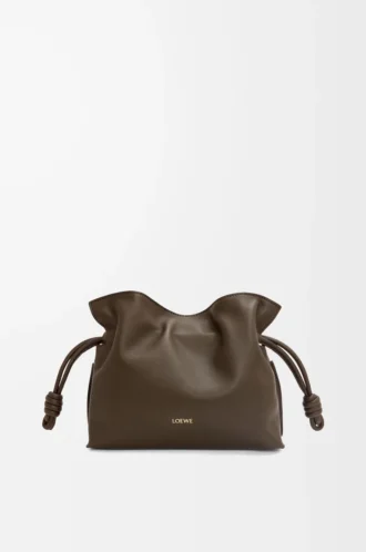Mini-Clutch „Flamenco” aus Nappakalbsleder in Chocolate