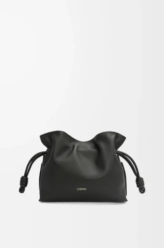 Mini-Clutch „Flamenco” aus Nappakalbsleder in Schwarz