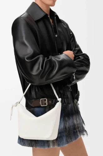 Mini Hammock Hobo aus klassischem Kalbsleder in Soft White