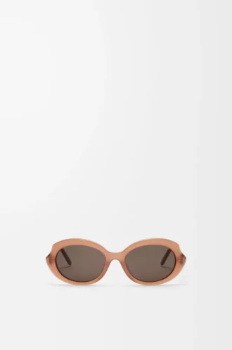 Mini Oval Slim Sonnenbrille Milky Caramel