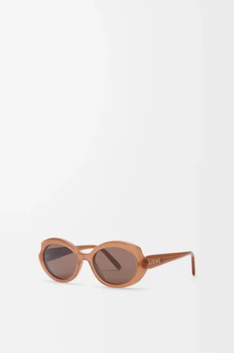 Mini Oval Slim Sonnenbrille Milky Caramel