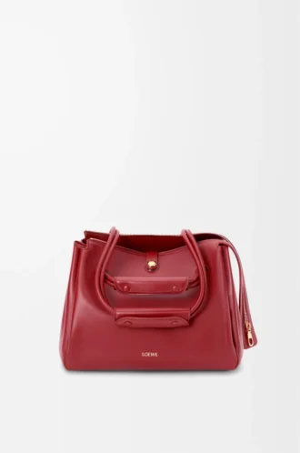 Mittlere Madrid-Tasche aus geschmeidigem Kalbsleder in Burnt Red