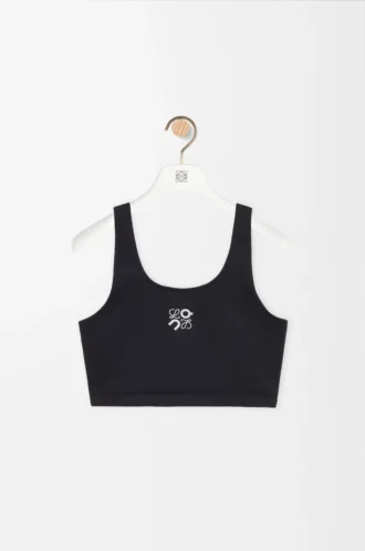 Nahtloser BH aus technischem Jersey Schwarz