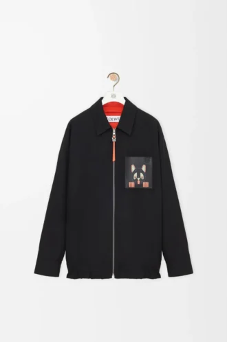 Overshirt aus Baumwolle Schwarz/Orange Overshirt aus Baumwolle Schwarz/Orange