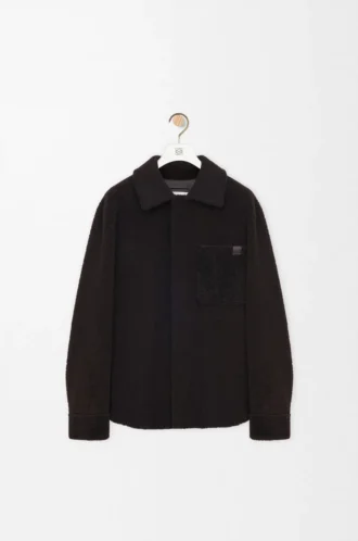 Overshirt aus Lammfell Dunkelbraun/Dunkelbraun