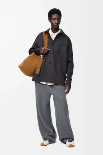 Overshirt aus Wolle und Kaschmir Charcoal Melange