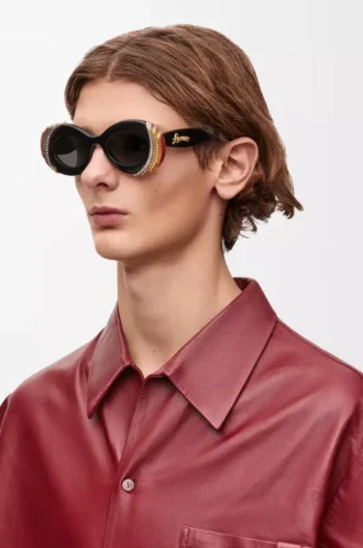 Pavé Oval Sonnenbrille Multicolor/Schwarz