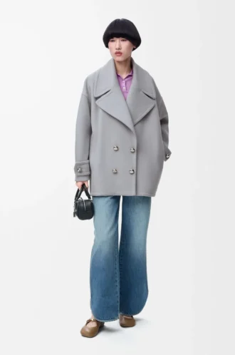 Peacoat aus Wolle in Grau Peacoat aus Wolle in Grau