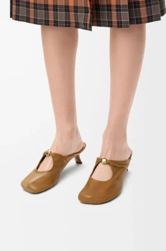 Pebble Soft Pantolette aus Nappalammleder Oak