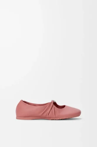Pebble Weiche Ballerina aus Nappalammleder in Blush