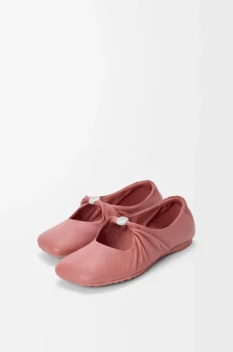 Pebble Weiche Ballerina aus Nappalammleder in Blush