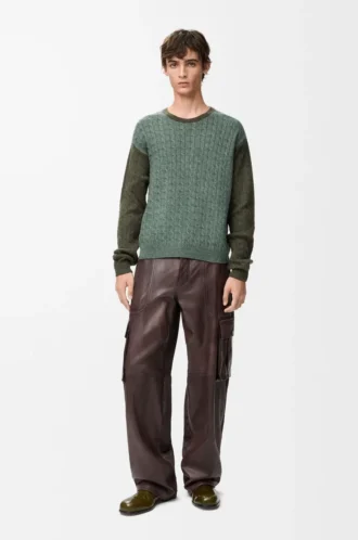 Pullover aus Kaschmir Hellgrün/Khakigrün