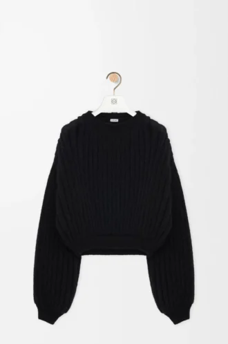 Pullover aus Mohairmischung Schwarz