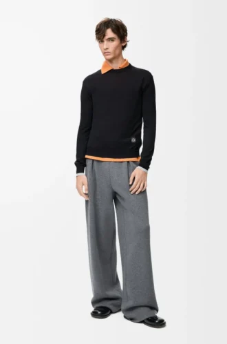 Pullover aus Wolle Schwarz/Grau